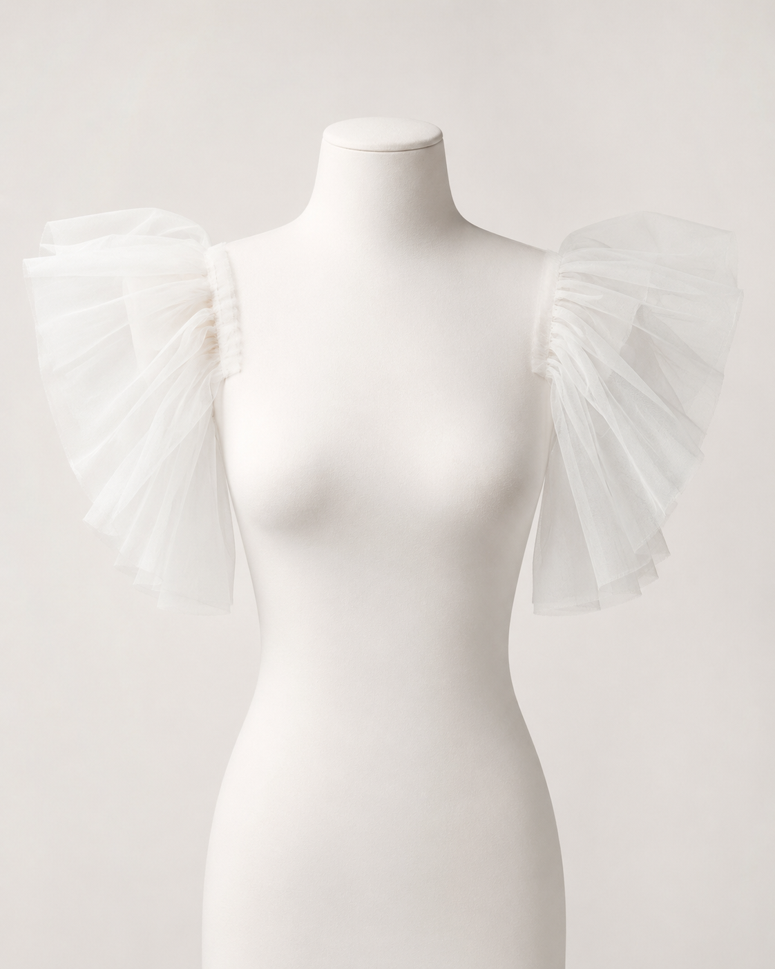 Tulle Ruffle Wing Sleeves