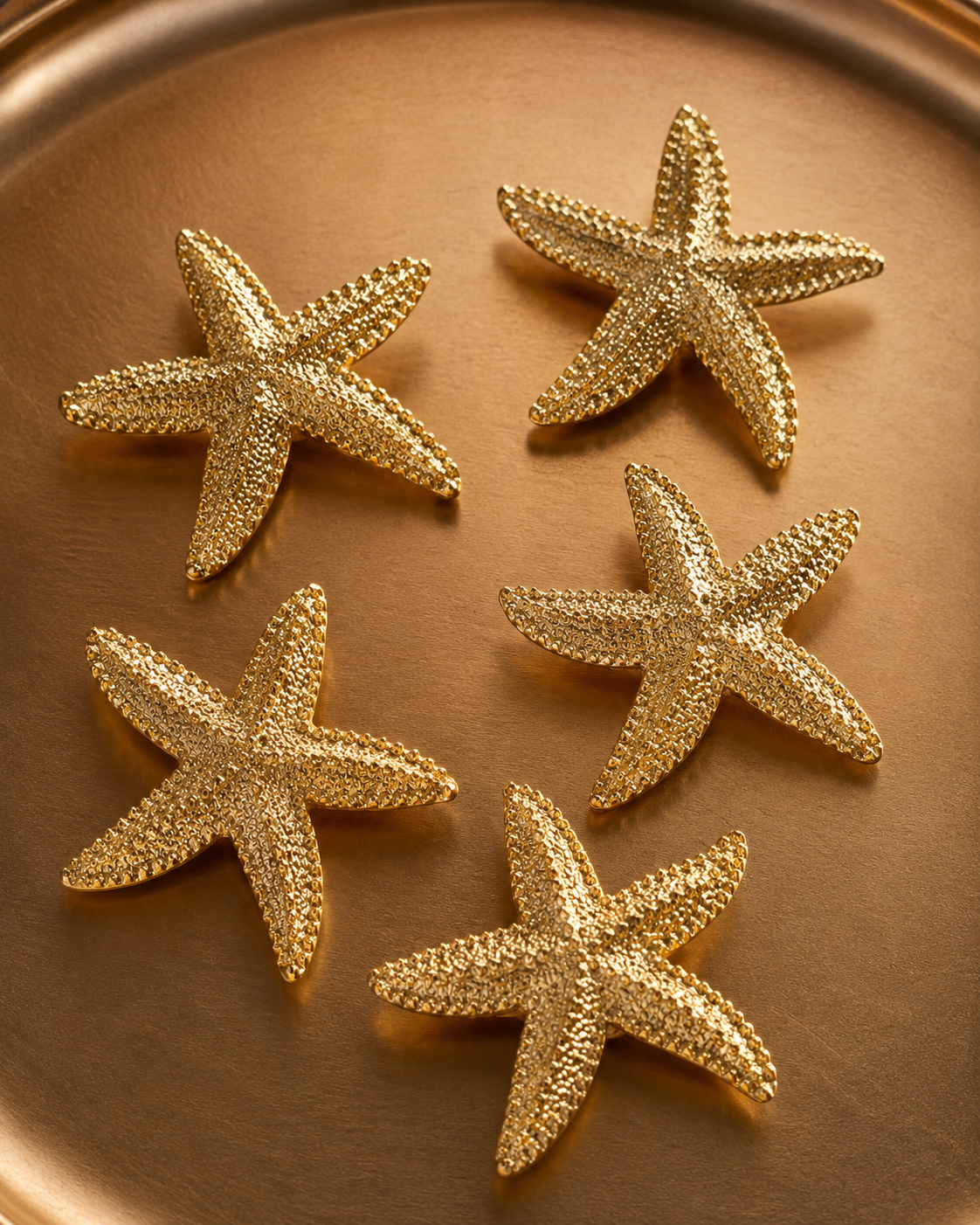 Golden star Button Cover