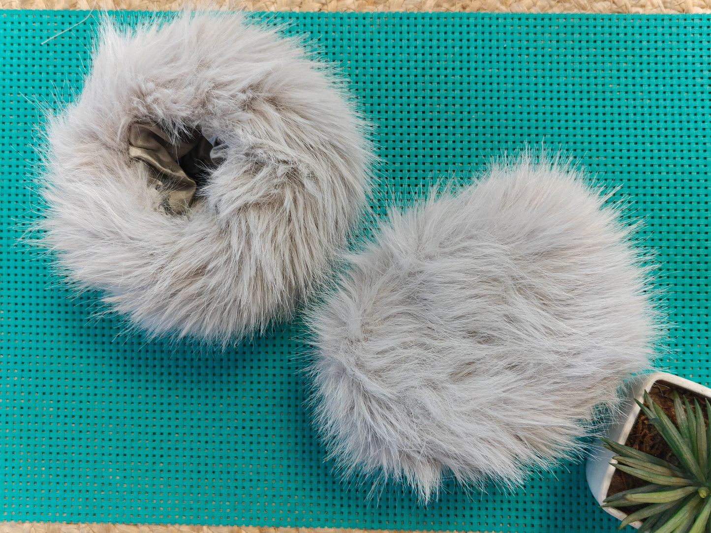Grey Furr Cuffs