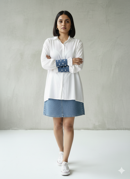 Rhinestone Denim Cuffs