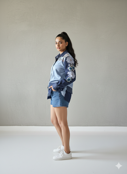 Denim Floral Shirt