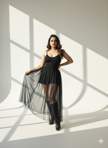 Black Net Skirt