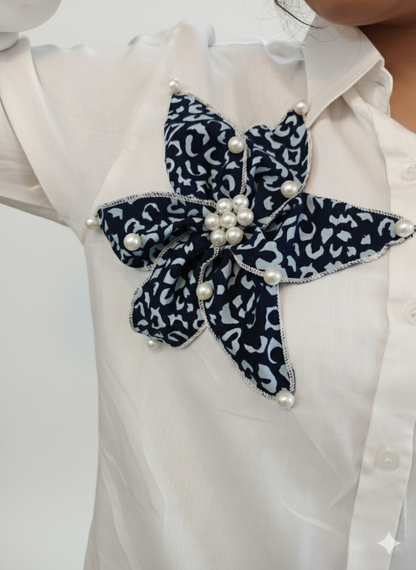 Blue Pearl Flower Shirt