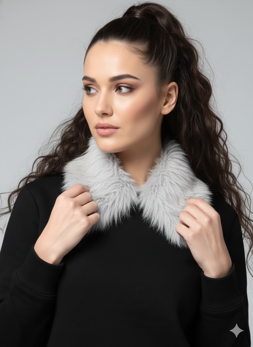 Grey Furr Collar
