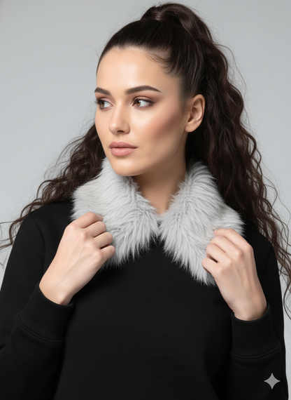 Grey Furr Collar