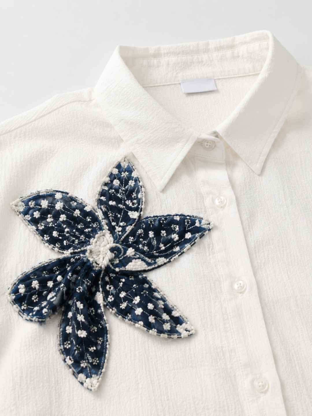 Blue Pearl Flower Shirt