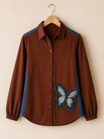 Brown Butterfly Shirt