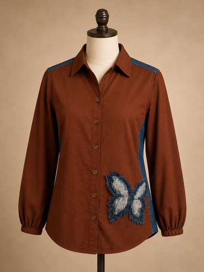 Brown Butterfly Shirt