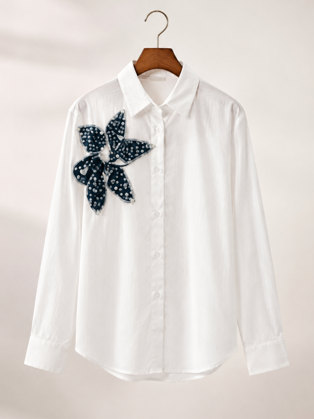 Blue Pearl Flower Shirt