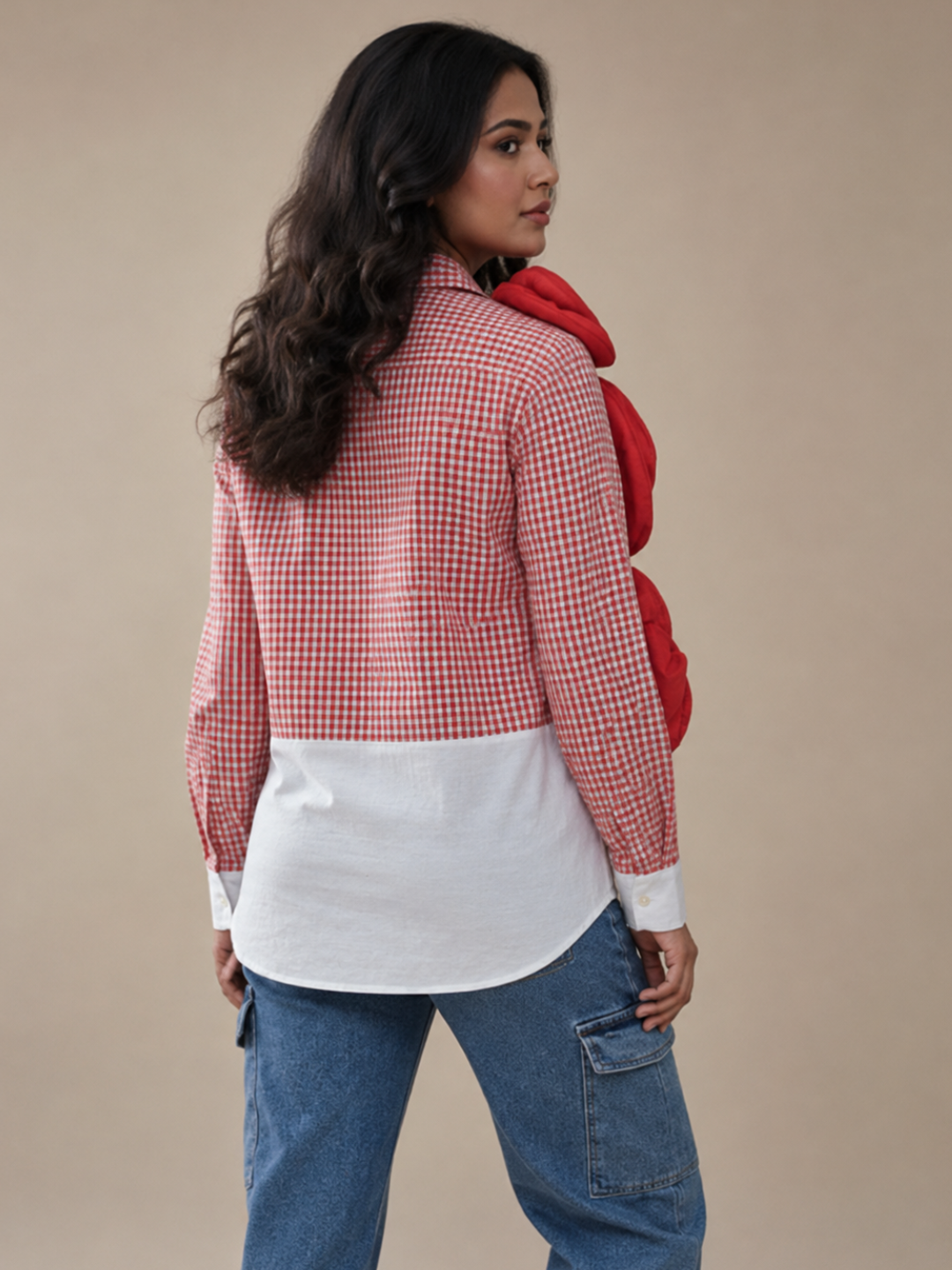 Red Ruffle Flower Shirt