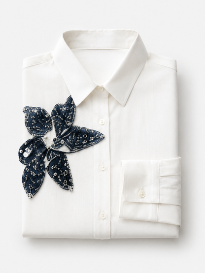 Blue Pearl Flower Shirt