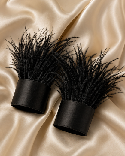 Ostrich Feather Cuffs