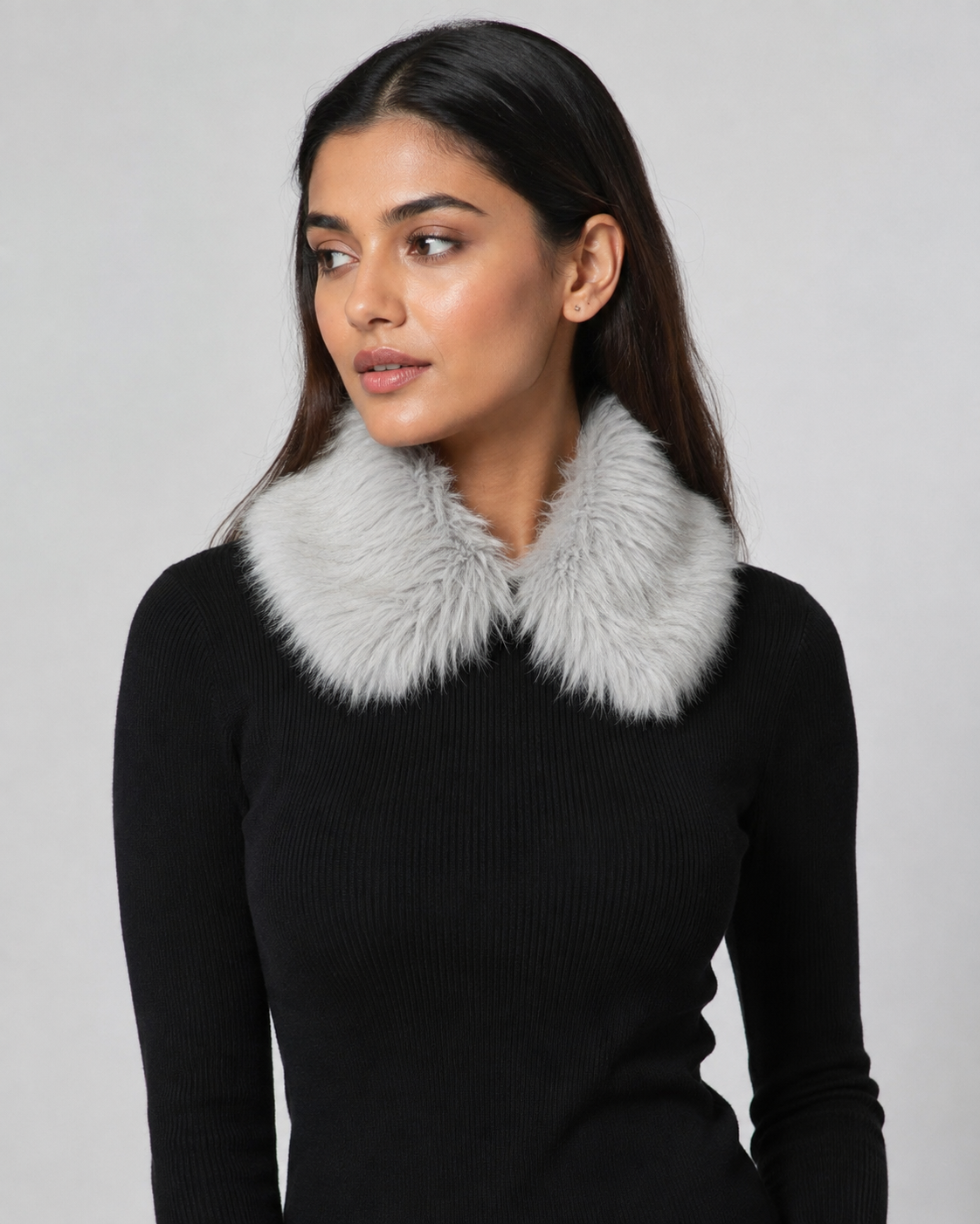Grey Furr Collar