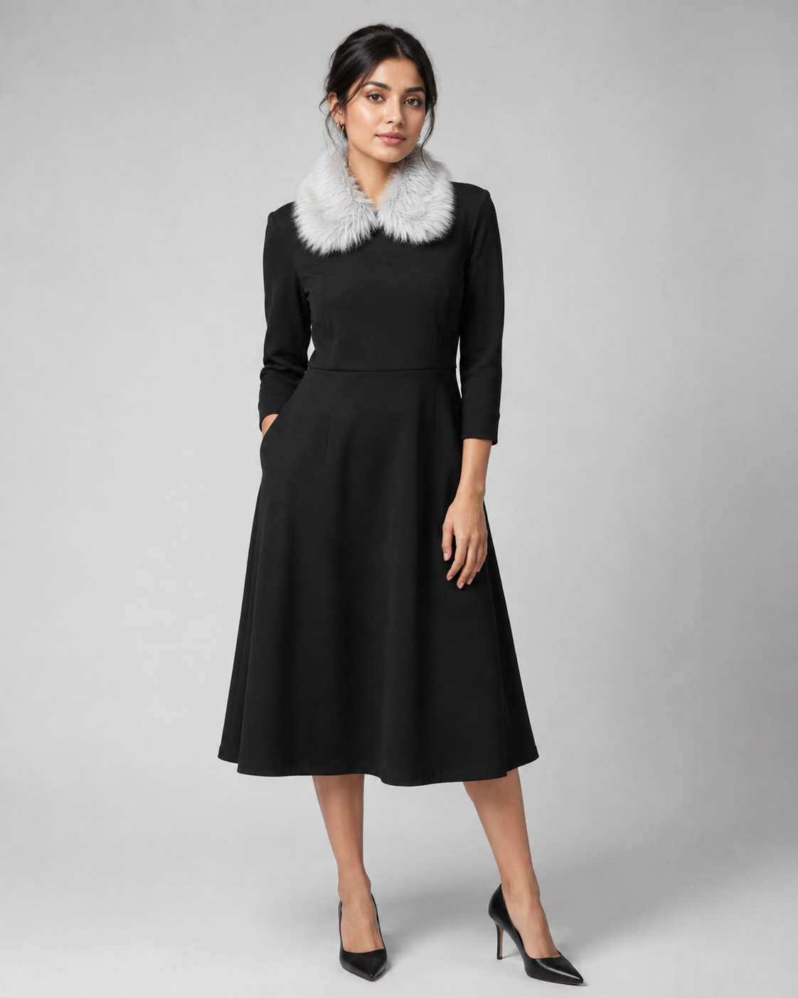 Grey Furr Collar