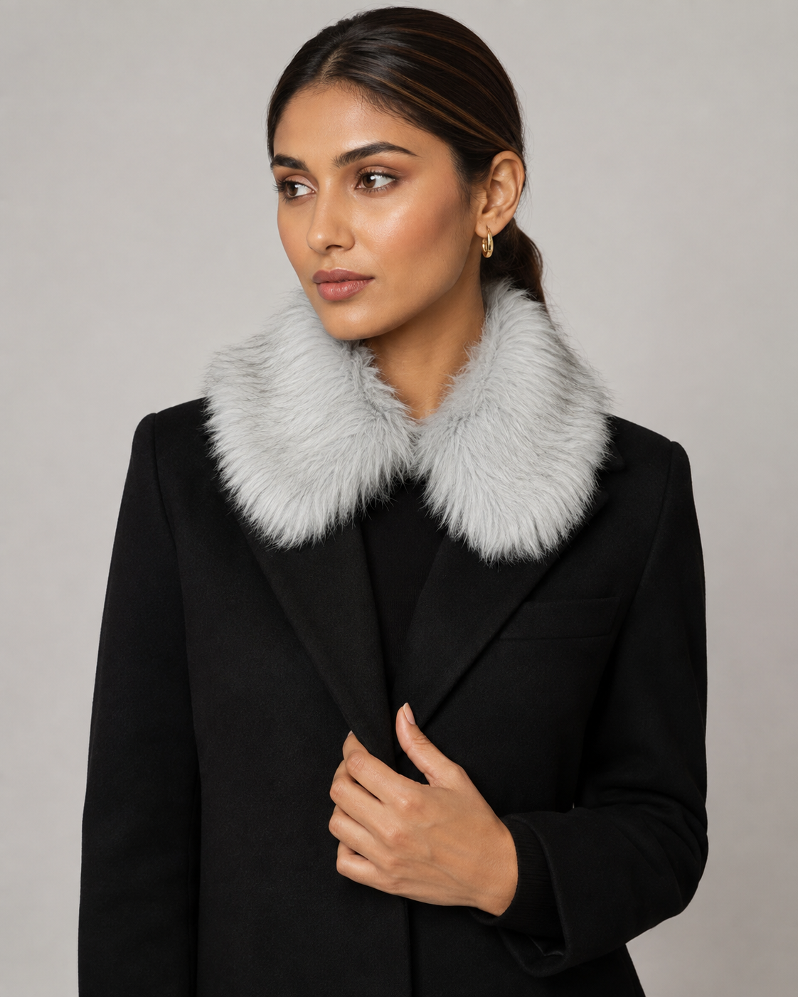 Grey Furr Collar