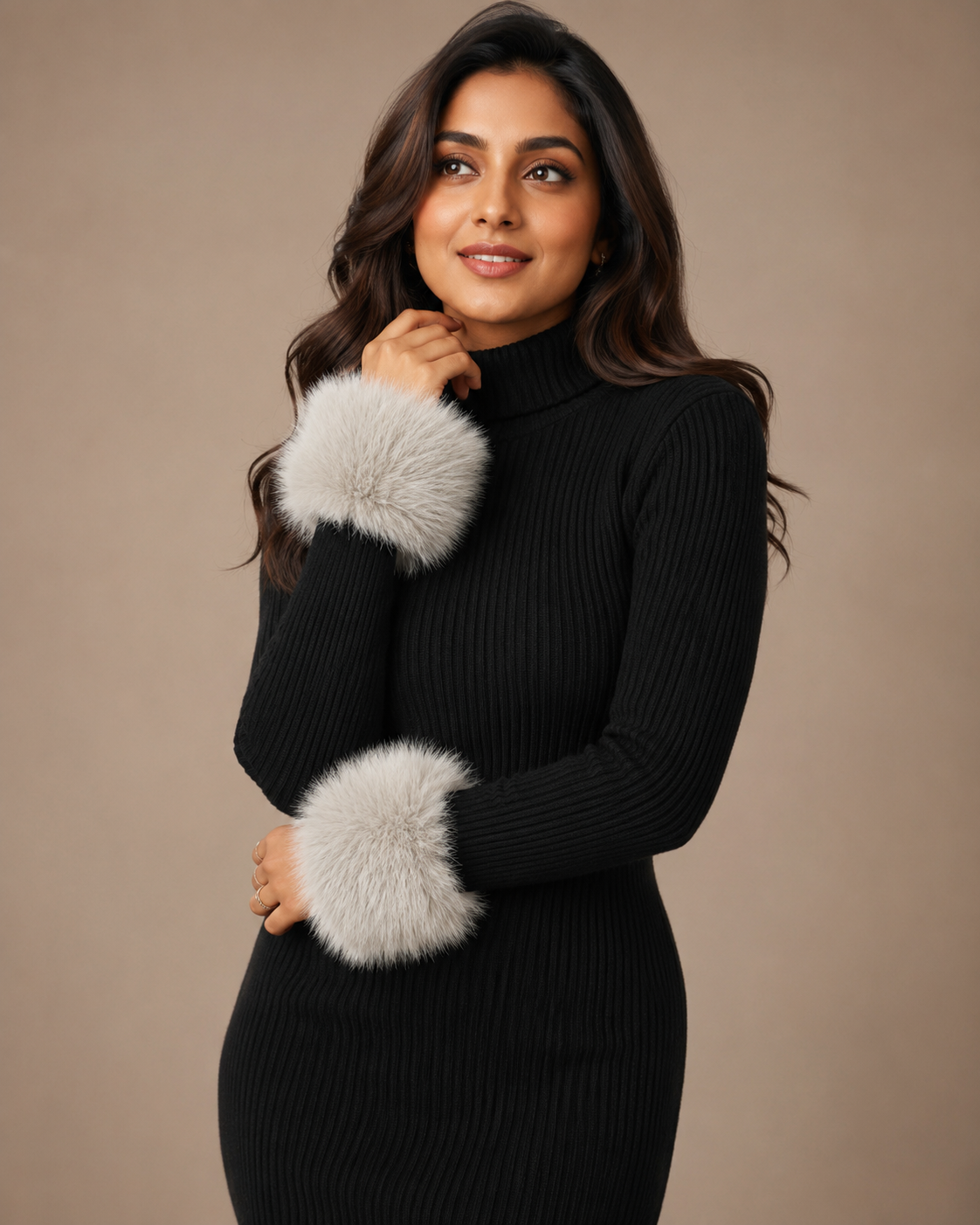 Grey Furr Cuffs