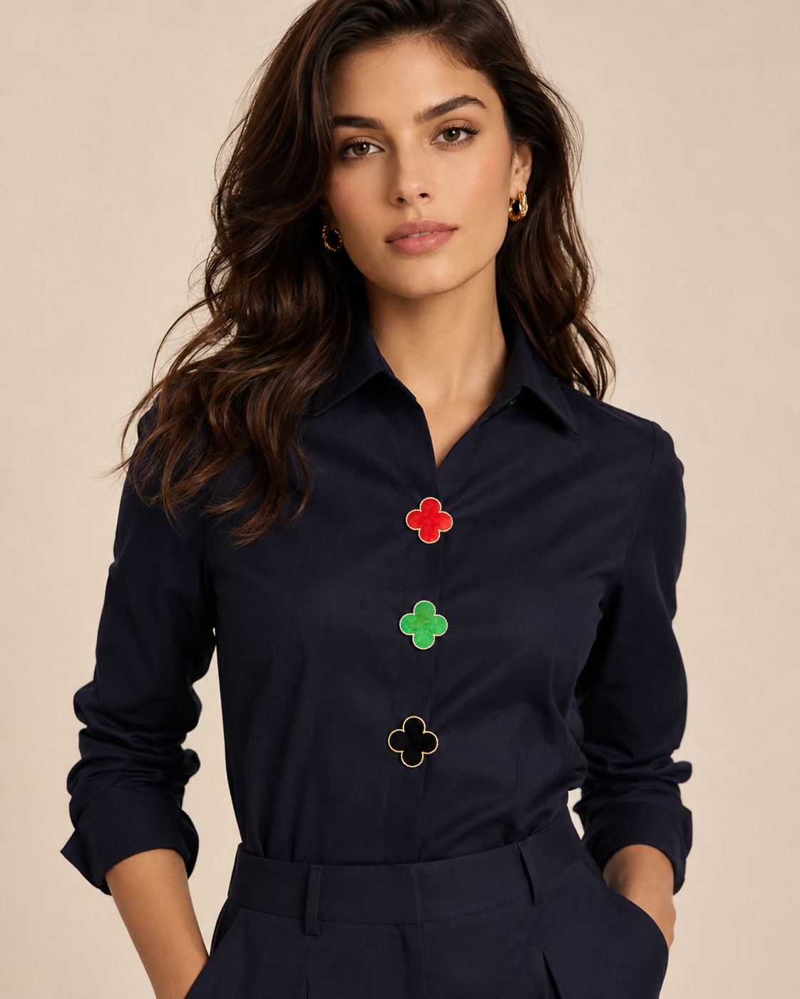 Multicolour Button Cover