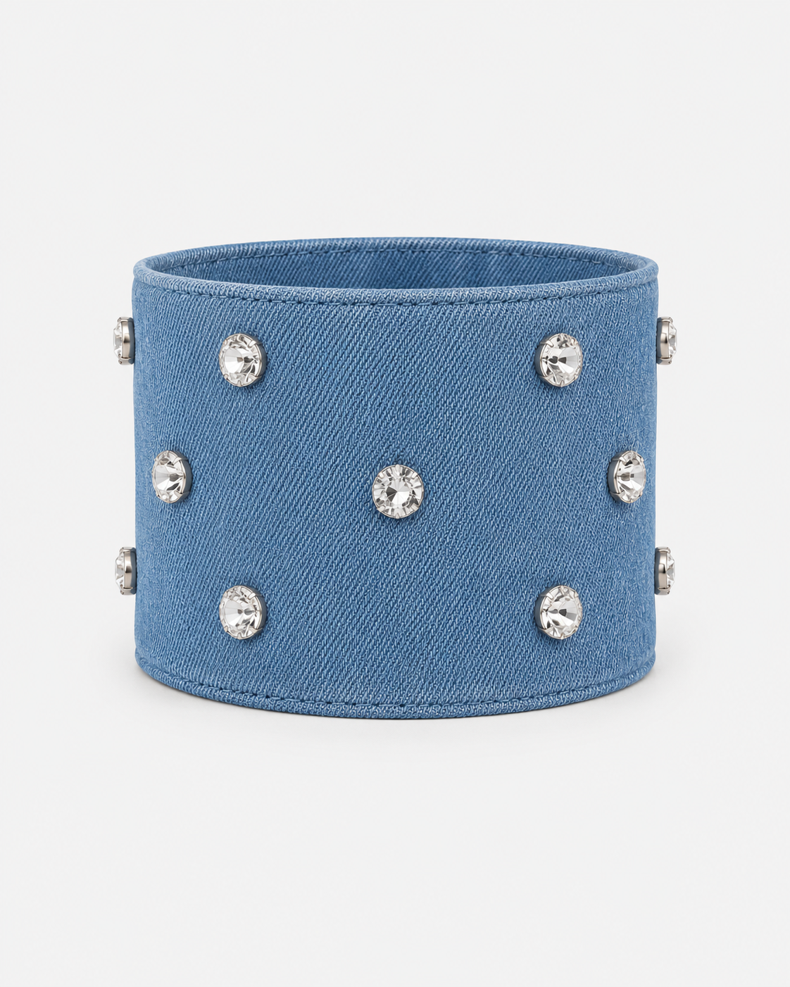 Rhinestone Denim Cuffs