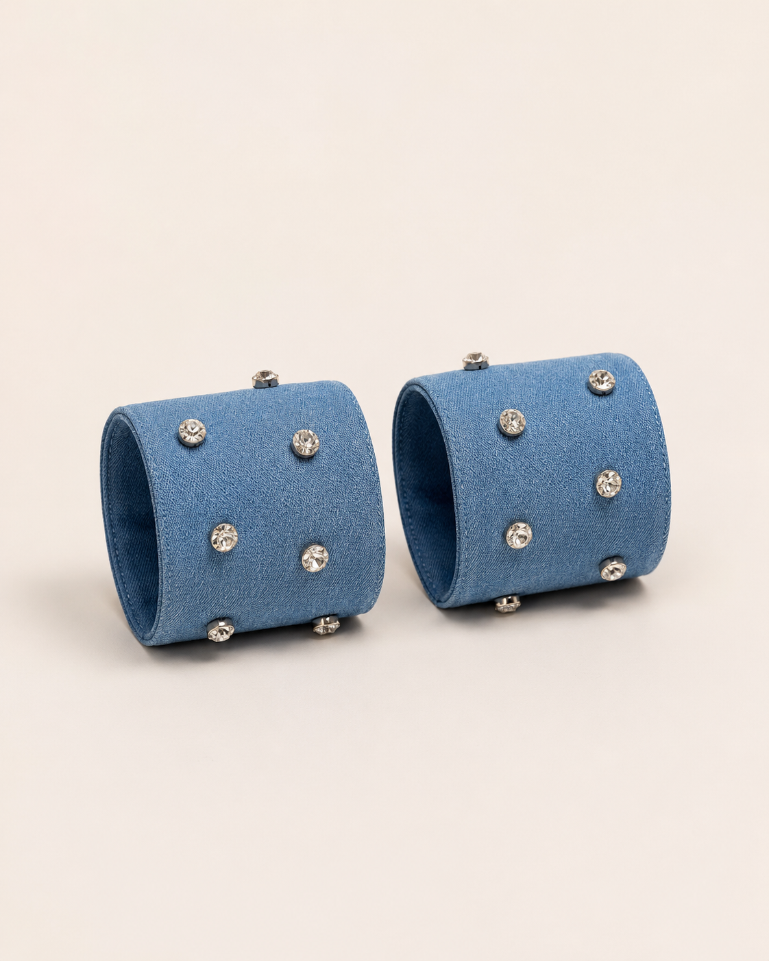 Rhinestone Denim Cuffs