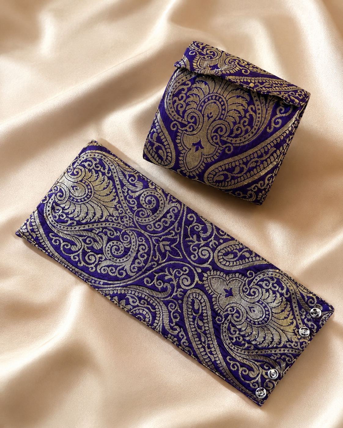 Purple Brocade cuffs