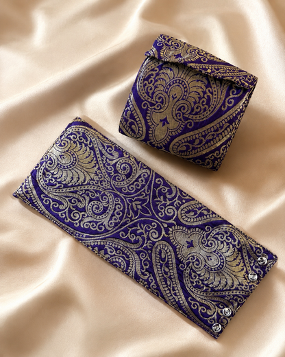 Purple Brocade cuffs