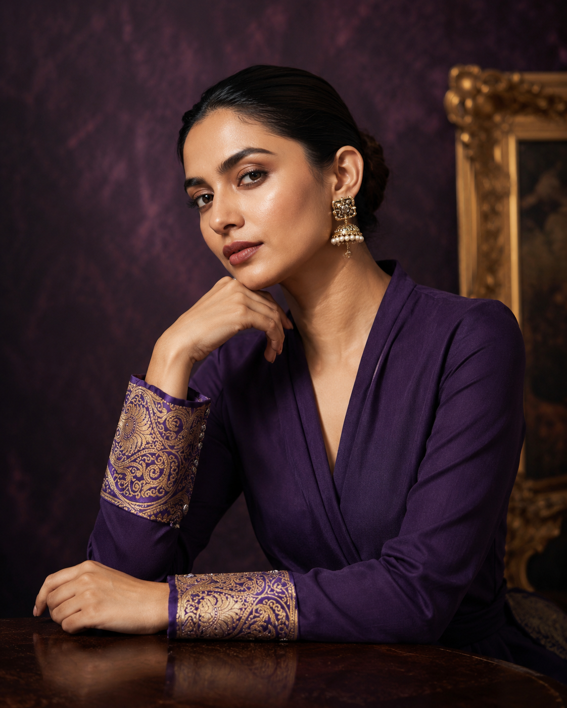 Purple Brocade cuffs