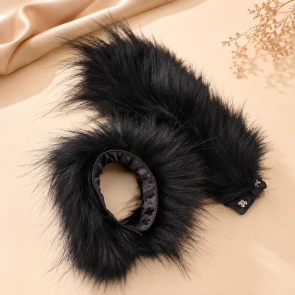 Black Furr Lace Cuffs
