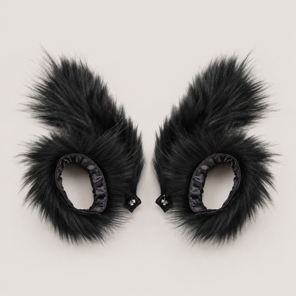 Black Furr Lace Cuffs