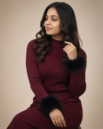 Black Furr Lace Cuffs