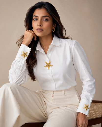 Golden star Button Cover
