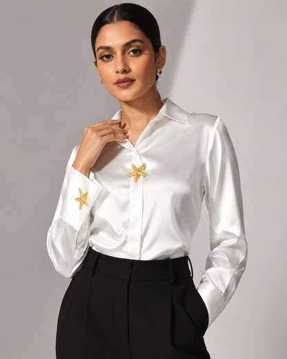 Golden star Button Cover