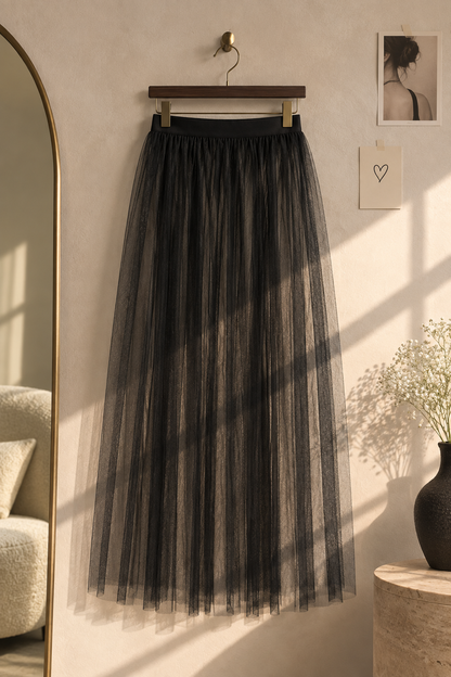 Black Net Skirt