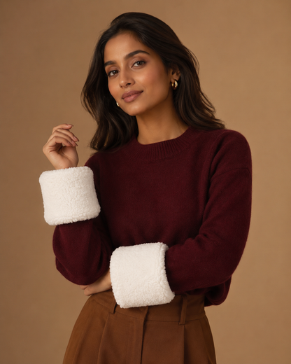 White Sherpa Cuffs