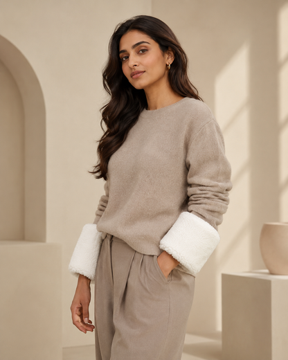 White Sherpa Cuffs