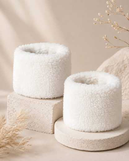 White Sherpa Cuffs