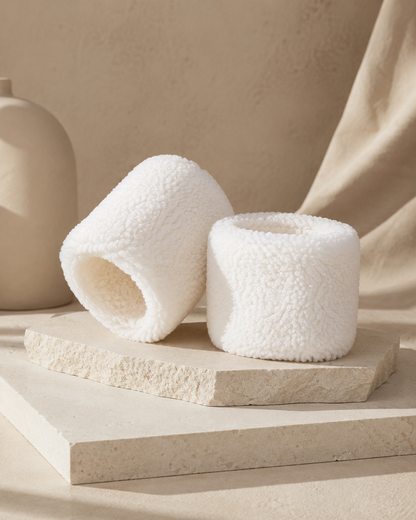 White Sherpa Cuffs