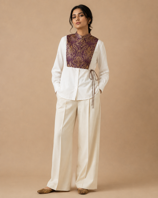 Purple Brocade Vest