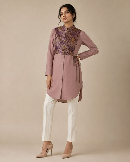 Purple Brocade Vest