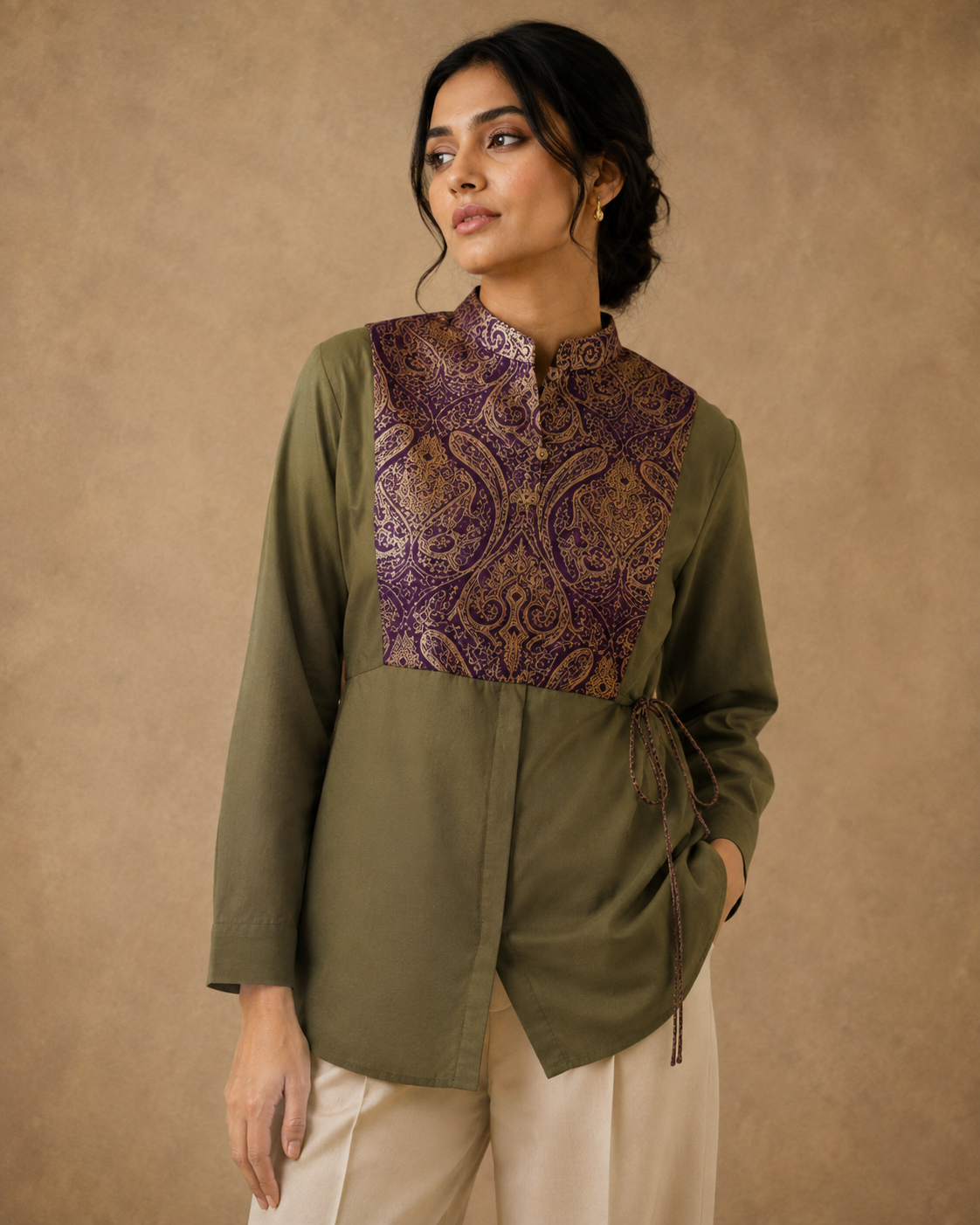 Purple Brocade Vest