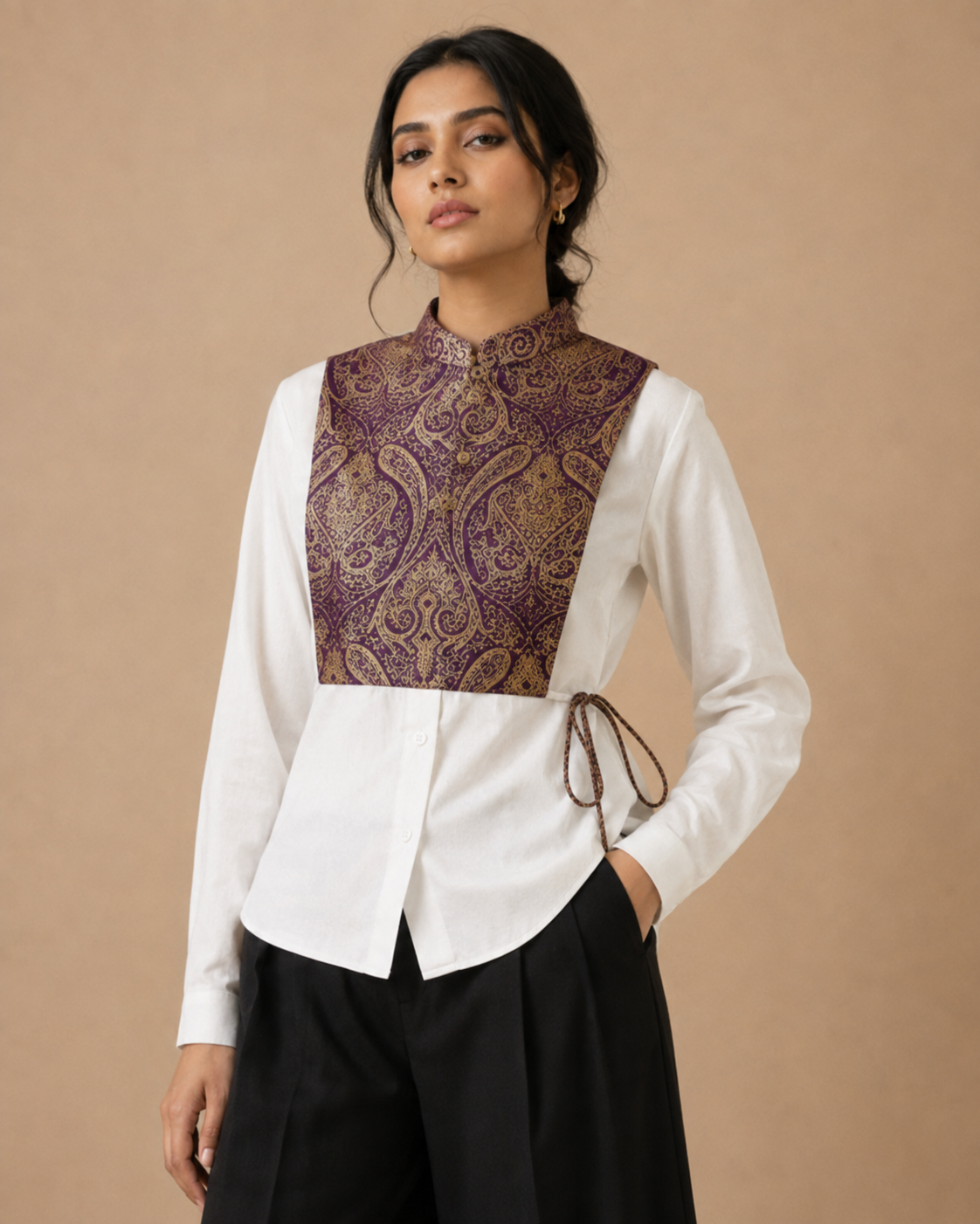 Purple Brocade Vest