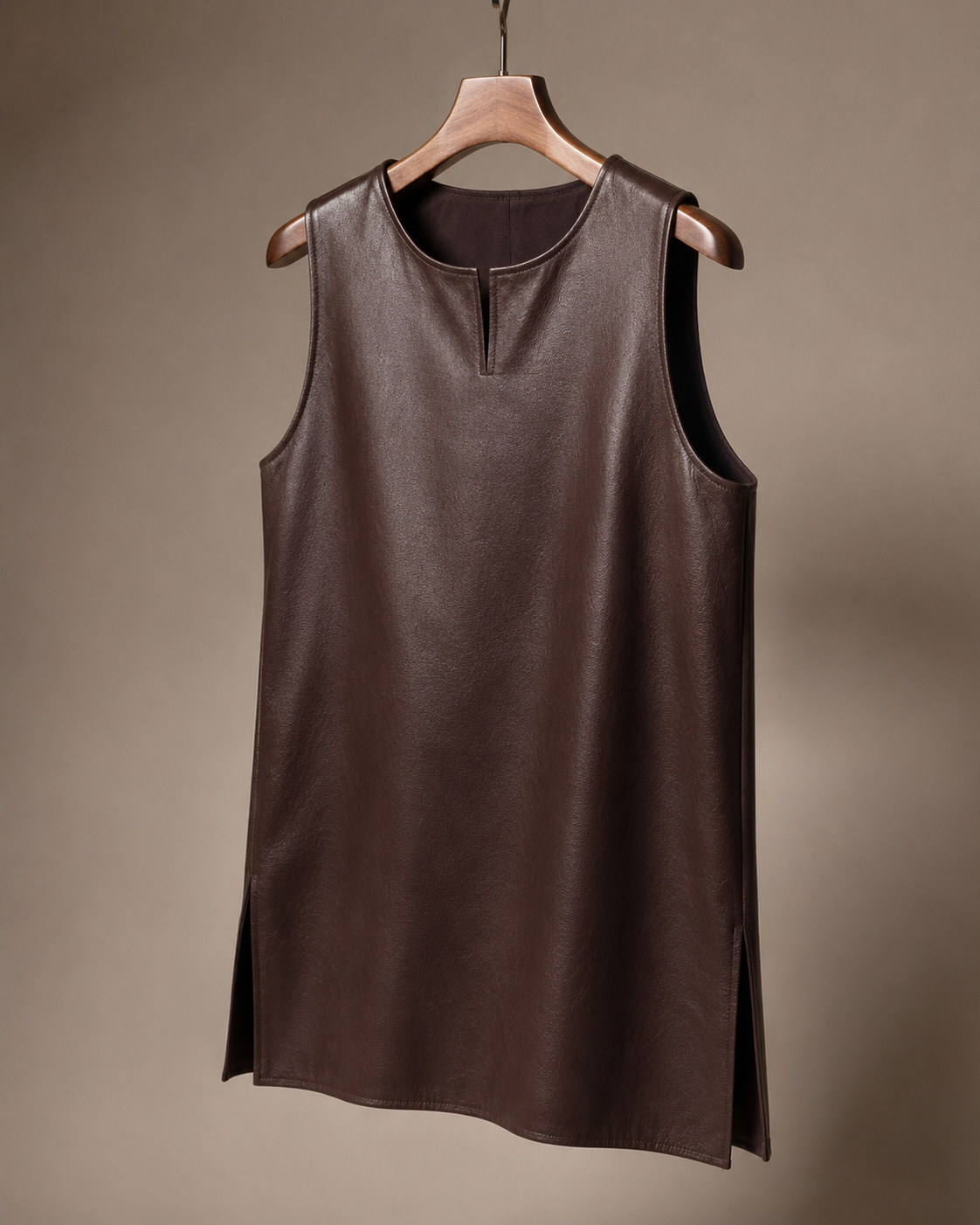 Leather One shoulder vest