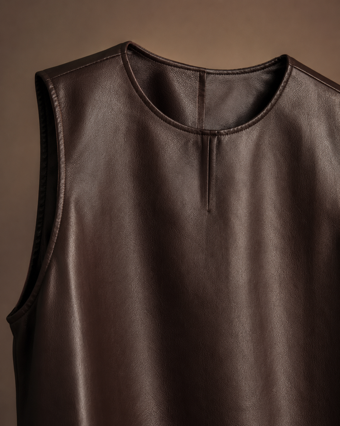 Leather One shoulder vest