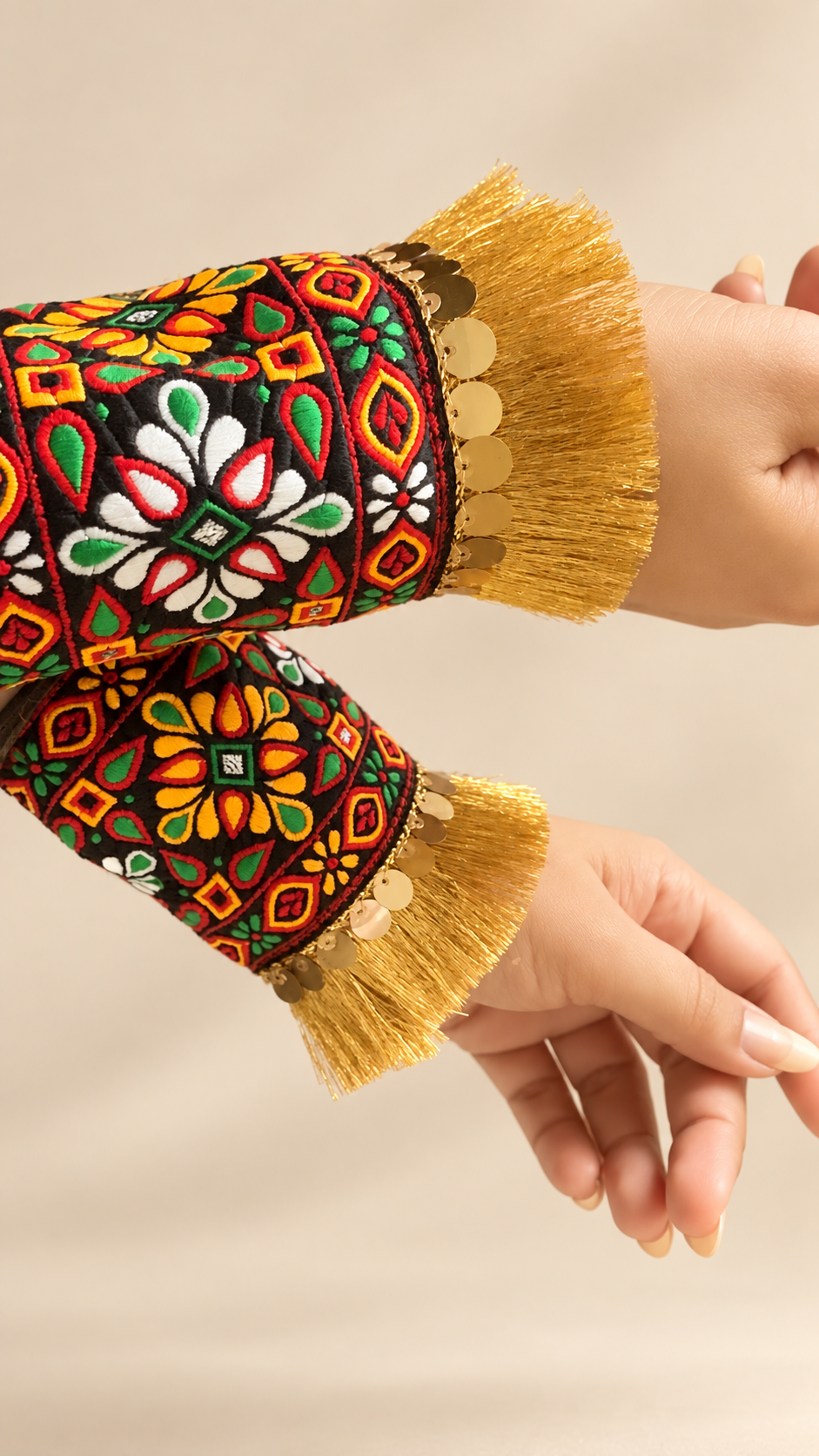 Rangrez Multicolour Festive Detachable Cuffs