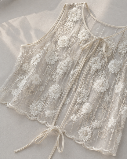 Ivory Embroidered Vest