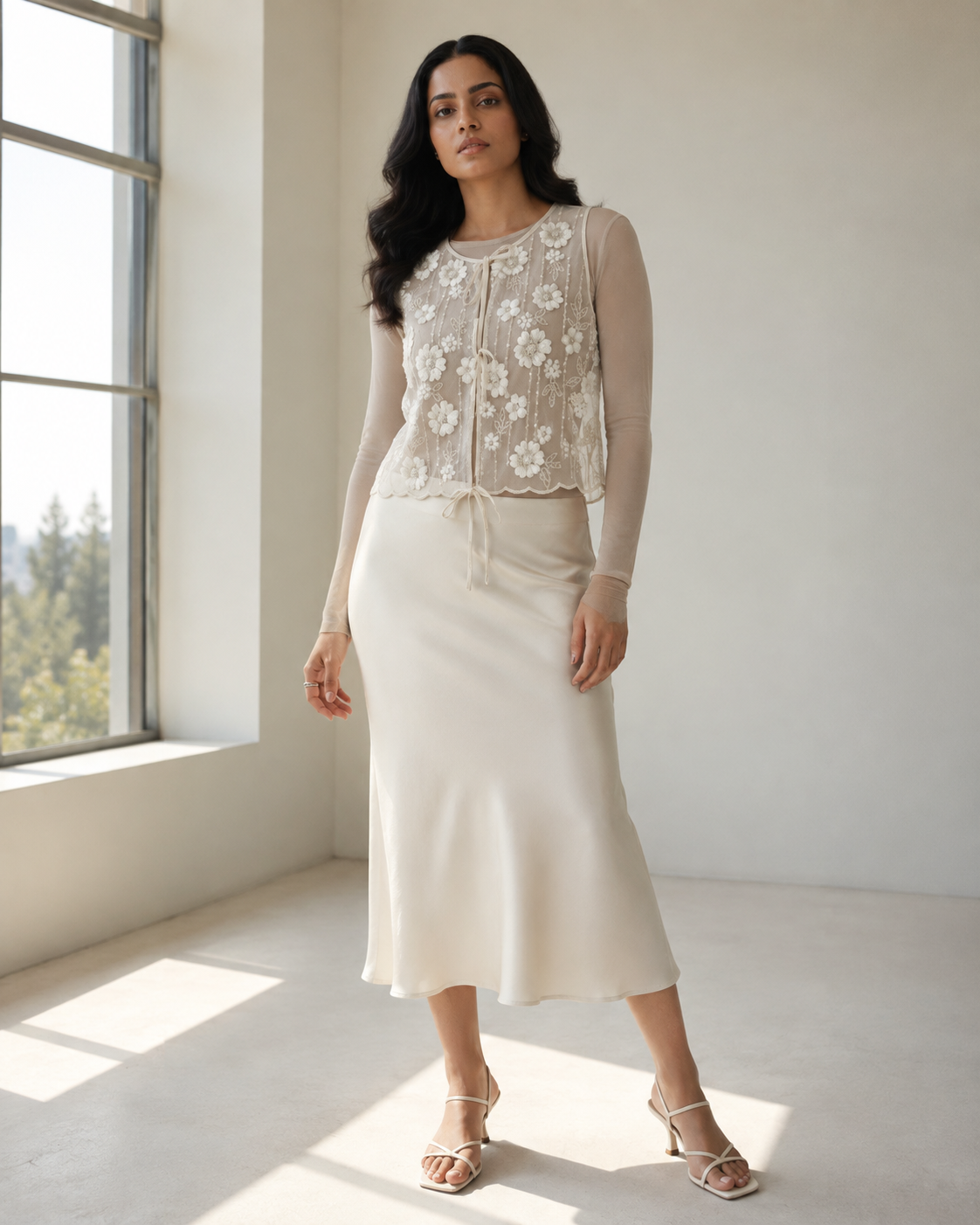Ivory Embroidered Vest