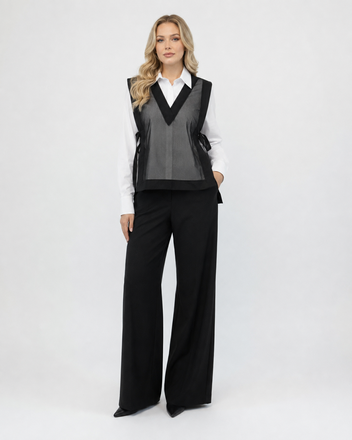 Black Organza Vest