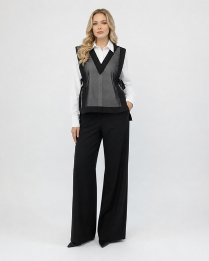 Black Organza Vest