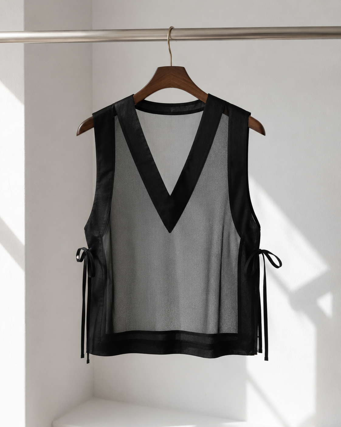 Black Organza Vest