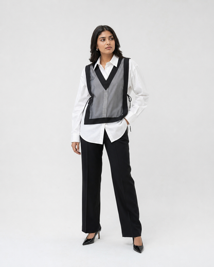 Black Organza Vest