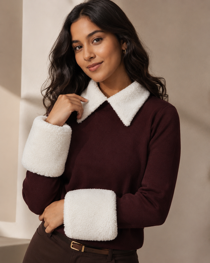 White Sherpa Collar